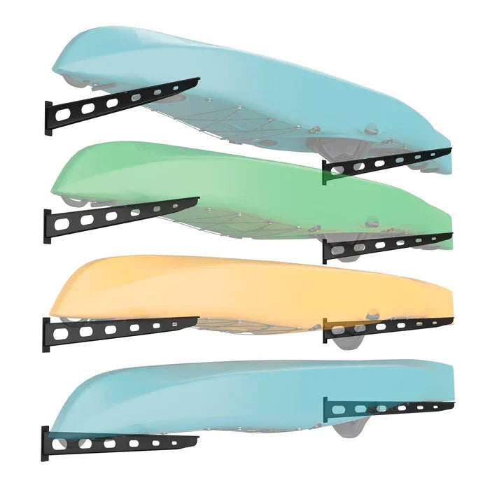 4 Pack Wall Mounted Kayak Rack 30" Arms N14661