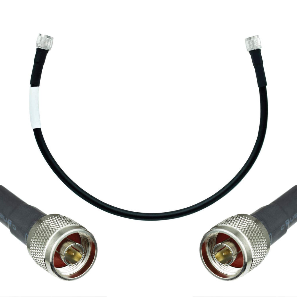 50-ohm N-Male to N-Male Black Coax Cable 60ft L65725