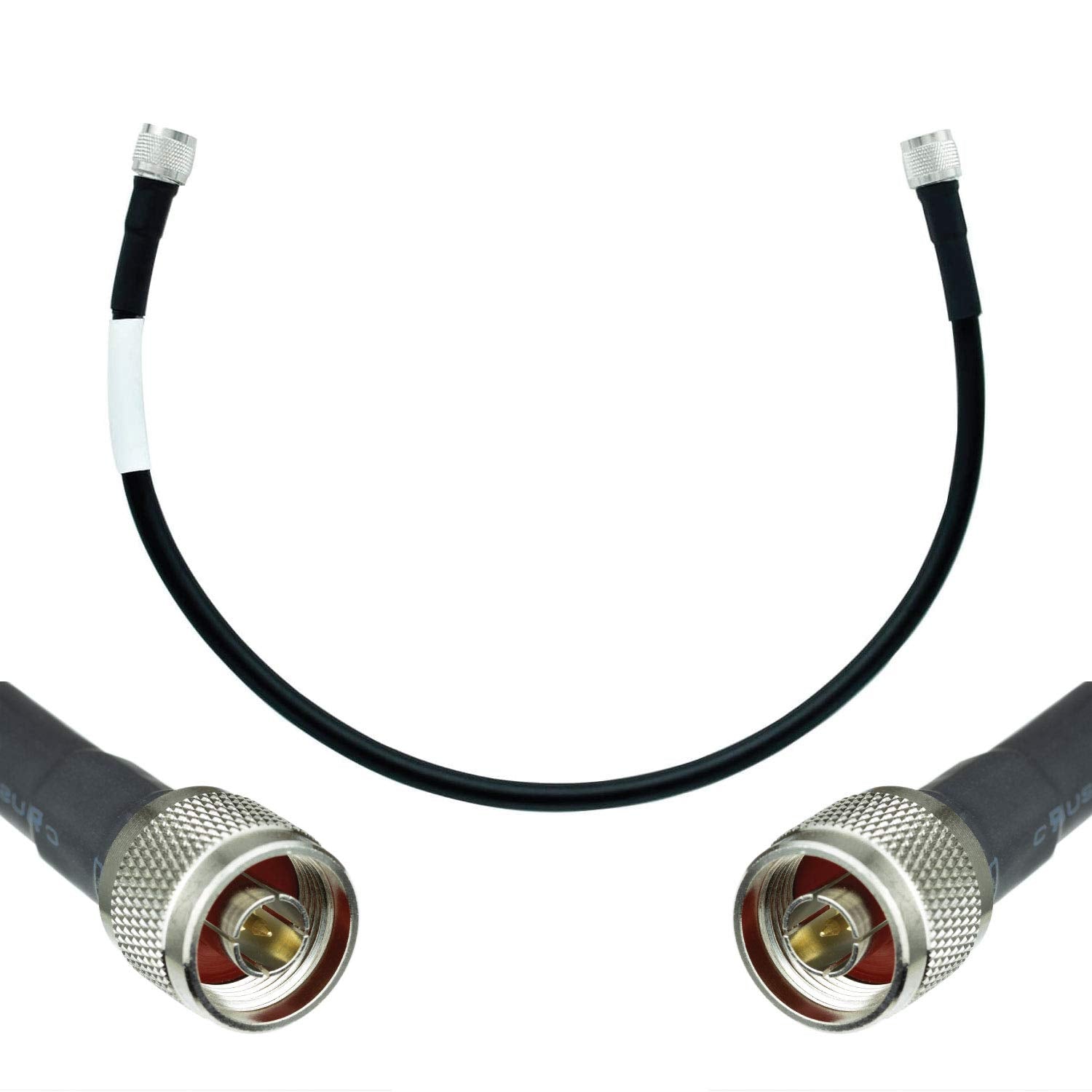 50-ohm N-Male to N-Male Black Coax Cable 60ft L65725