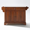 Cherry Wood Granite Top Kitchen Island J7950
