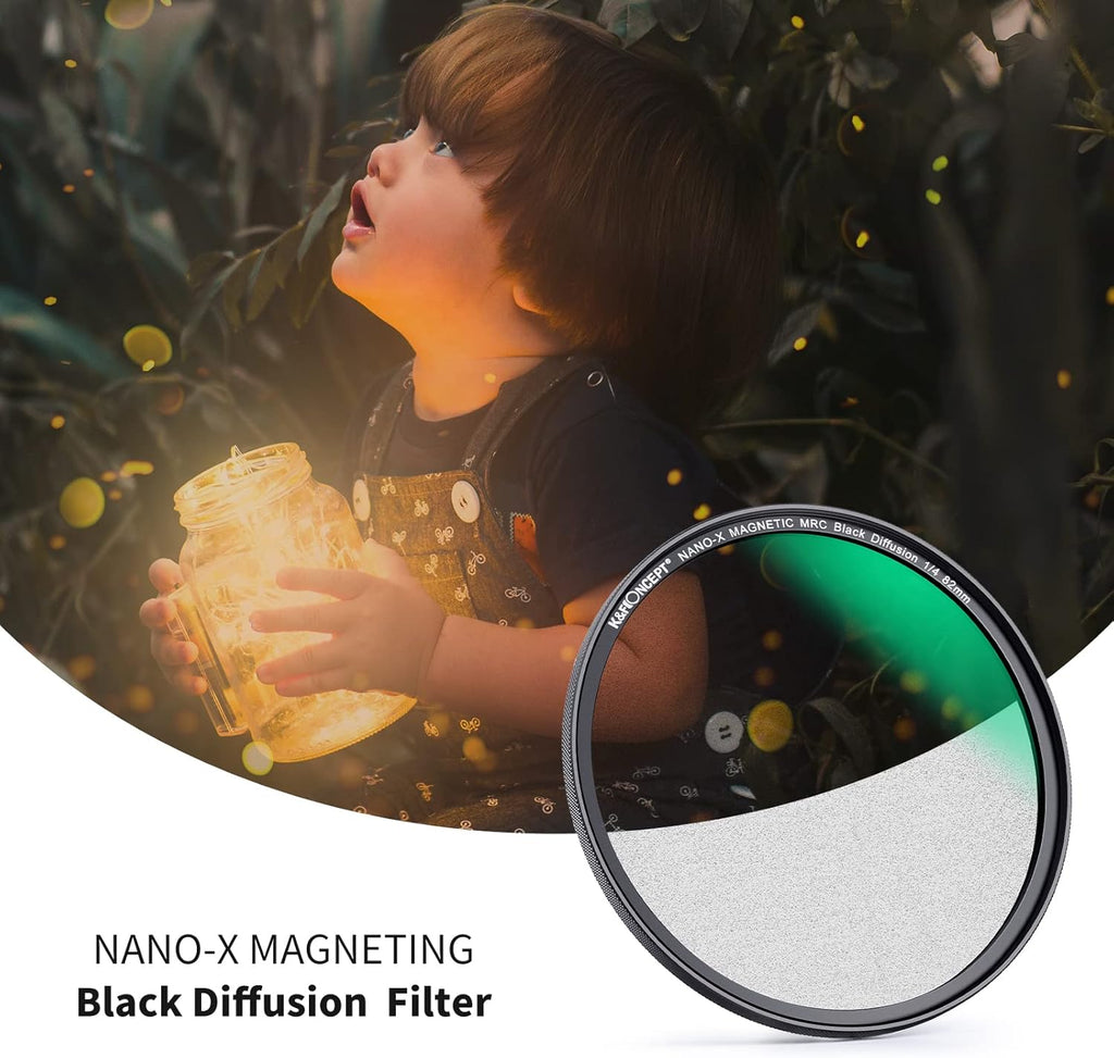 72mm Magnetic Black Soft Diffusion 1/4 Filter with 28 Multi-Layer Coatings J19415
