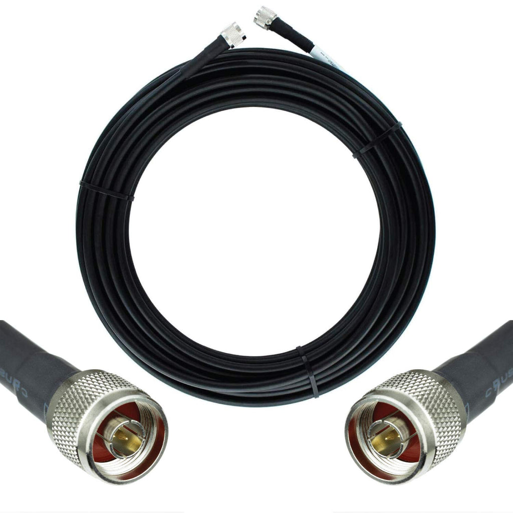 50-ohm N-Male to N-Male Black Coax Cable 60ft L65725