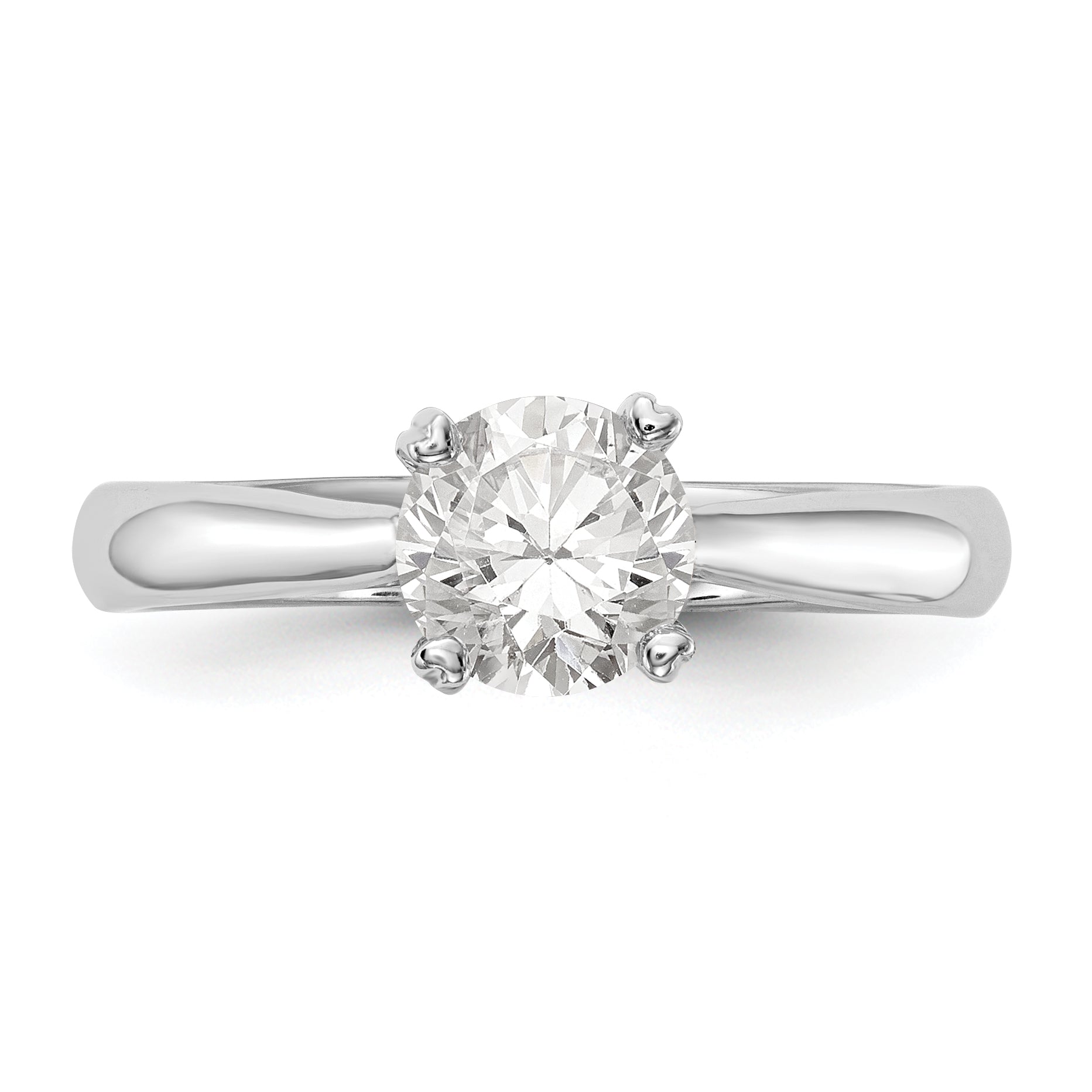 14k White Gold Solitaire Engagement Ring B2929
