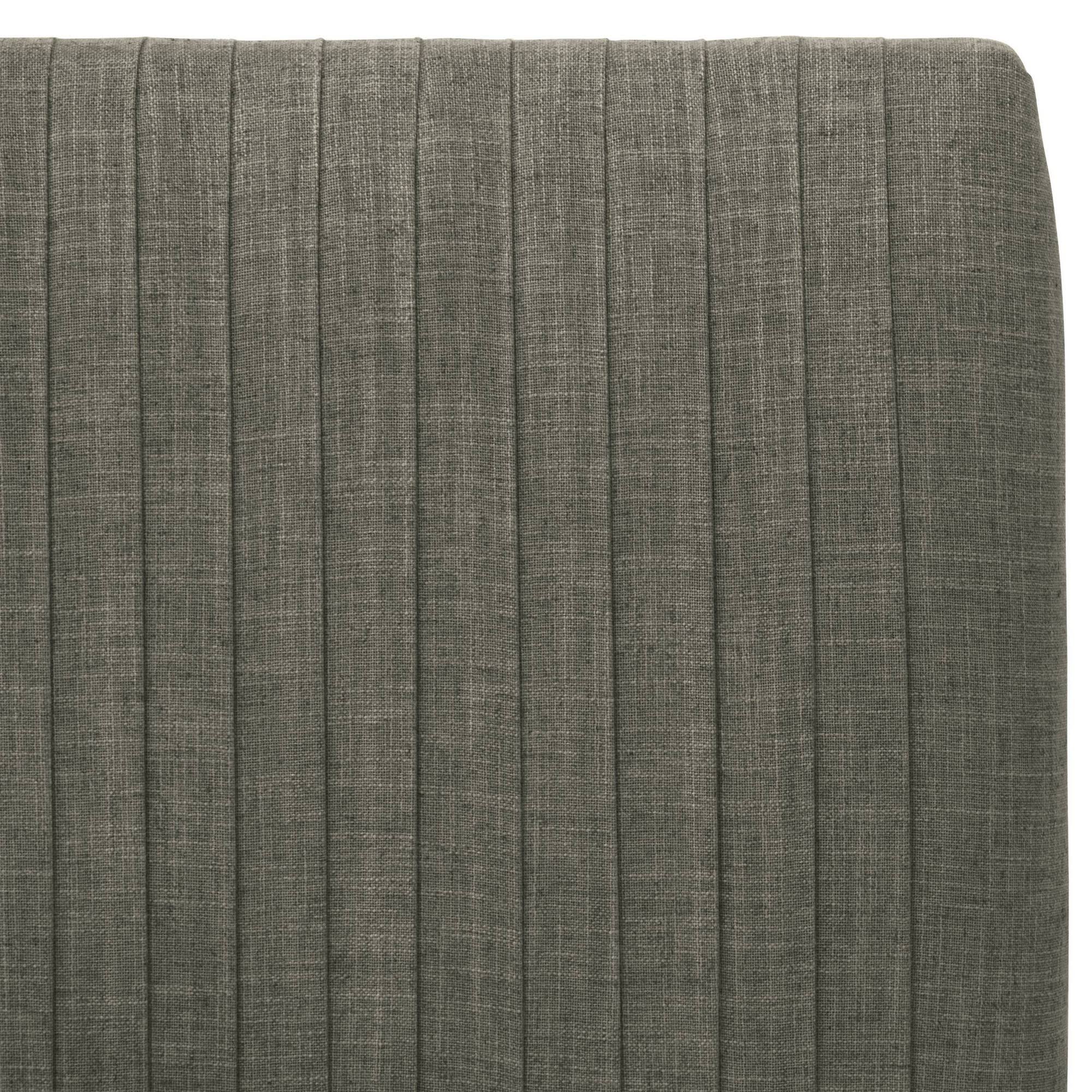 Gray Pleated California King Headboard K546
