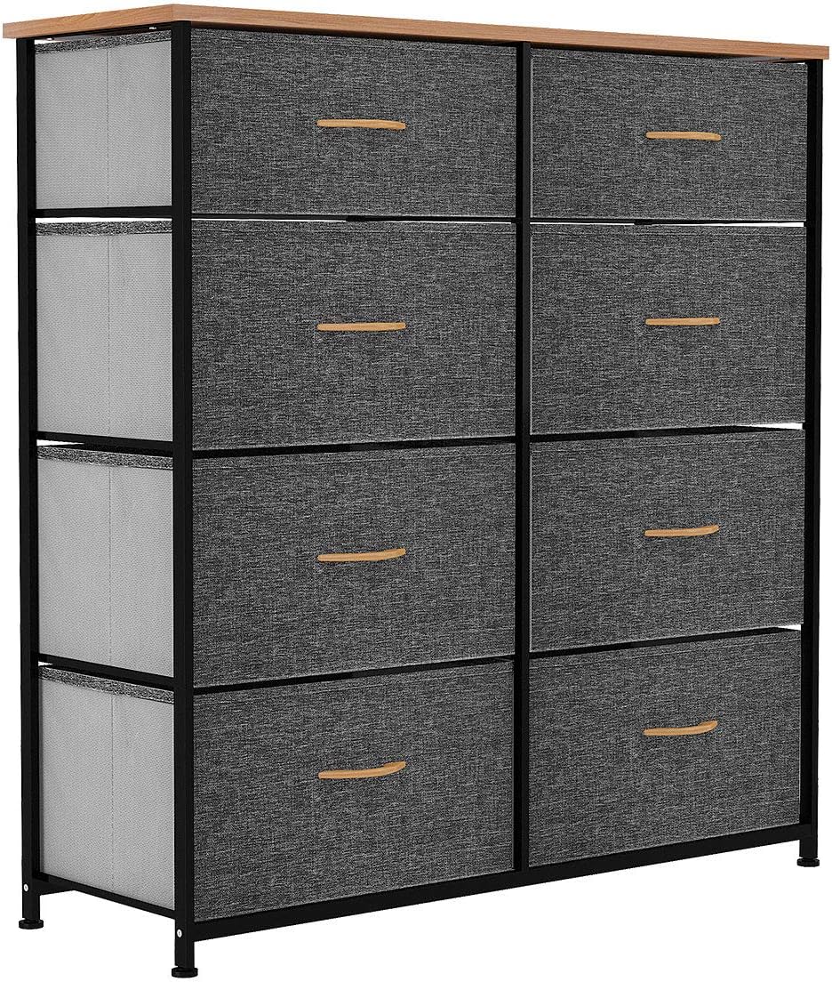 Beige 8 Drawer Fabric Storage Tower Z6516