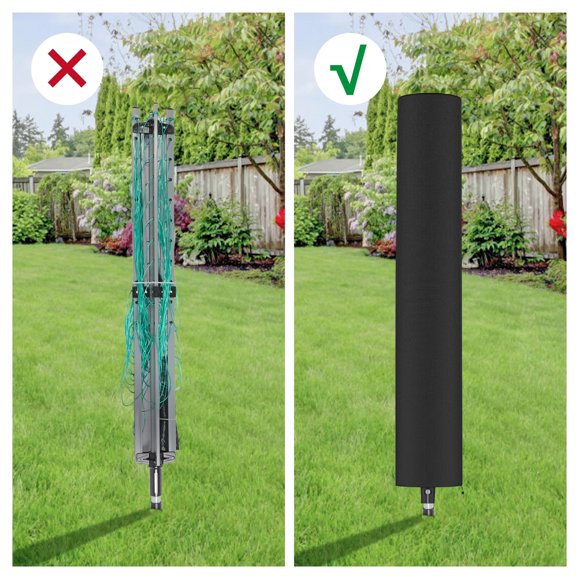 Green Retractable Umbrella Drying Rack C331