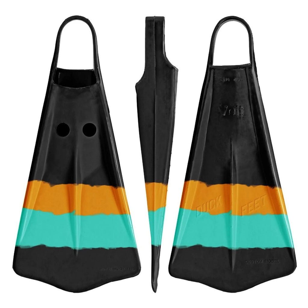 Duck Feet Fins Turquoise/Orange, Large U11070