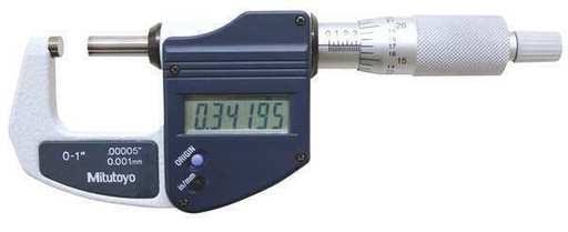 Mic, 0 to 1/0 to 25.4mm, Ratchet Stop, Case S5155