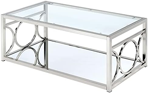 Chrome Metal Coffee Table O251