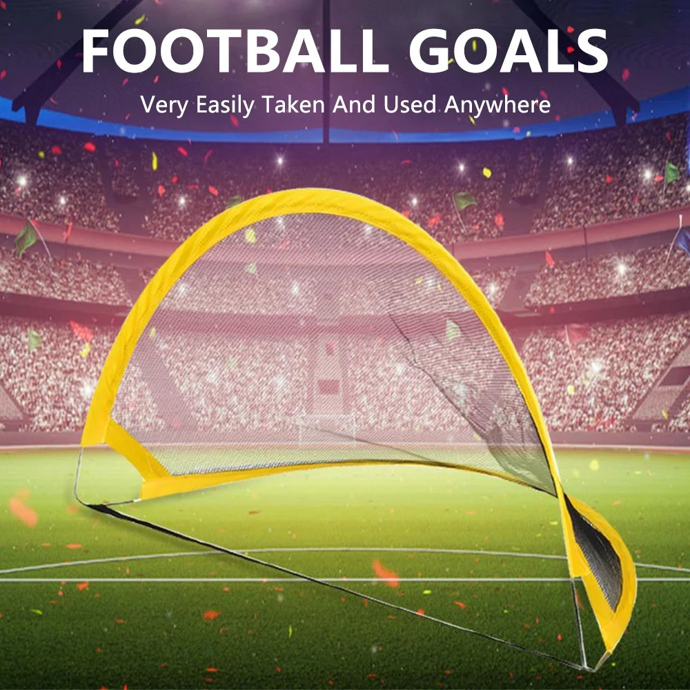 2Pcs Portable Foldable Dome Shaped Football Goals with Inflatable Ball and Air Pump P218