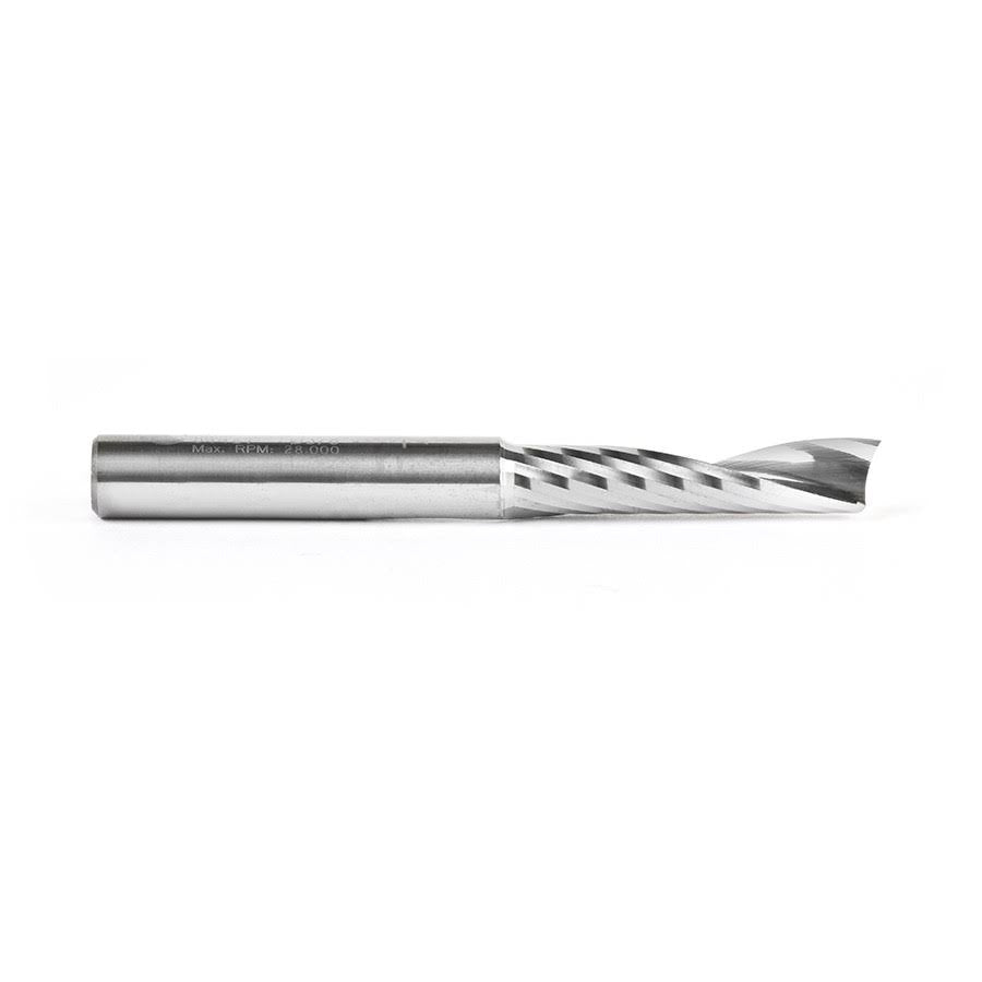 Solid Carbide CNC Spiral Single Flute Plastic Cutting 3/8 Dia x 1-5/8 x 3/8 Shank x 3-1/2 inch Long Up-Cut A815