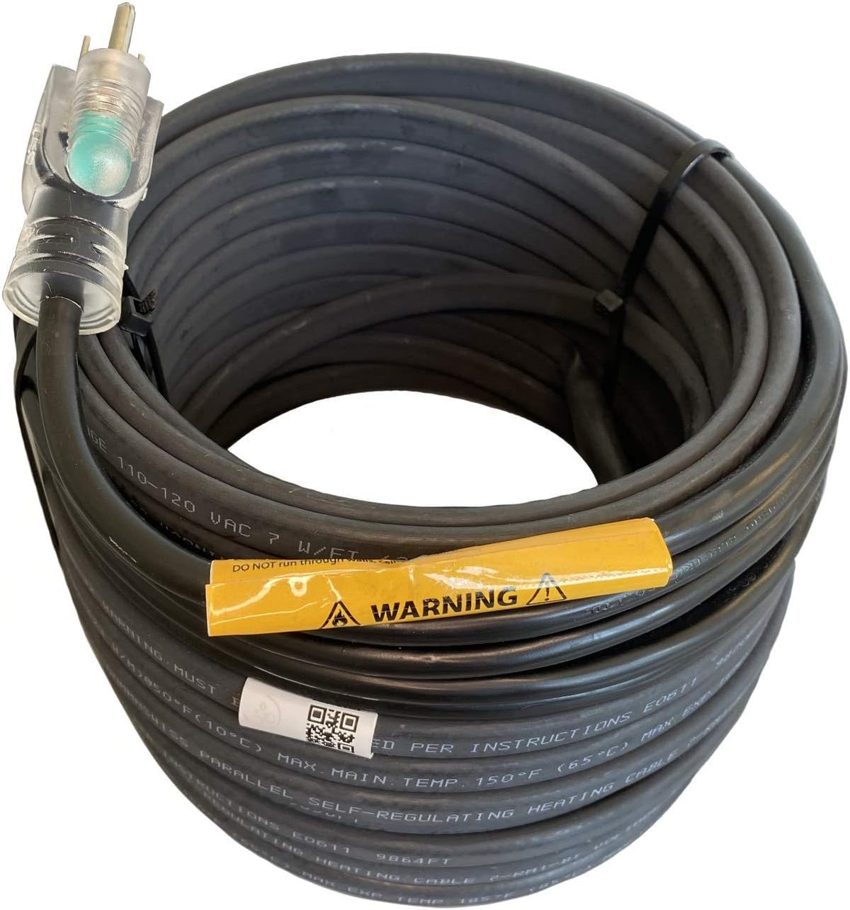 Self-Regulating Heating Cable for Roof & Gutter De-Icing, 120V, 7Watts/Ft. (18-Feet + 10-ft Cold Lead) R76113