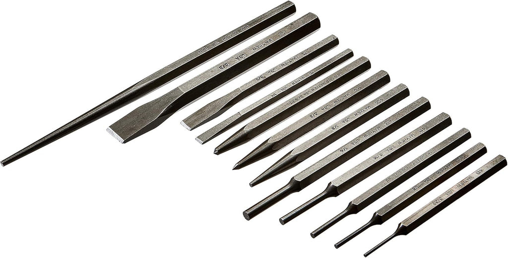 Punch and Chisel Set, 12-Piece Black D769