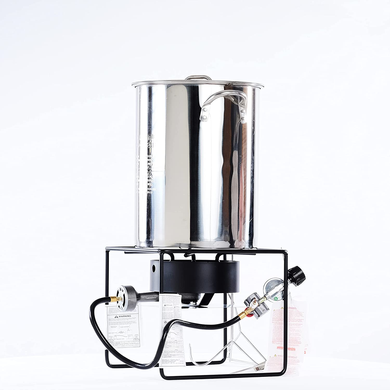 12 in. Welded Square Turkey Fryer Package with Stainless Steel Pot P5380