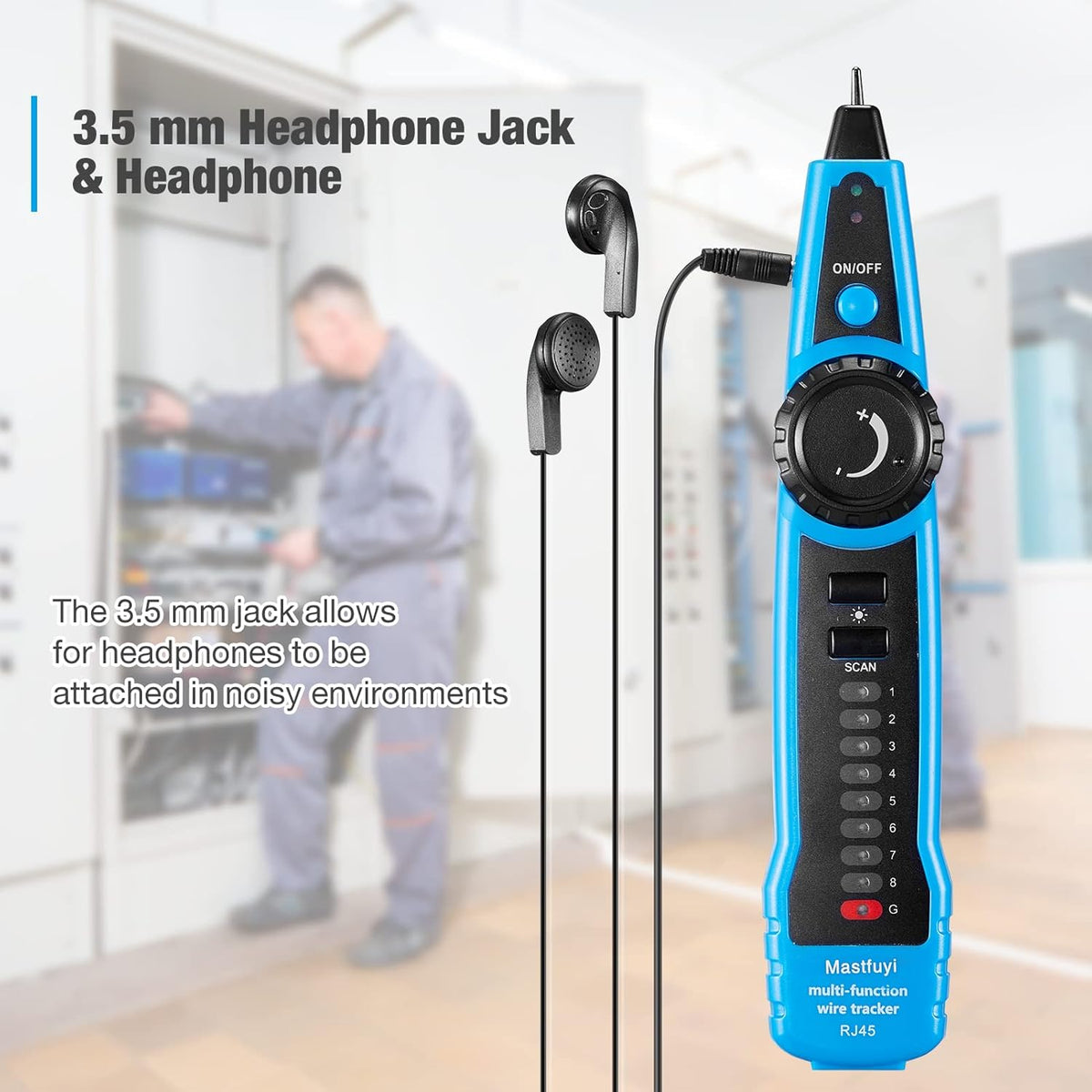RJ11 RJ45 Network Cable Tester with Probe and Carrying Bag G32370
