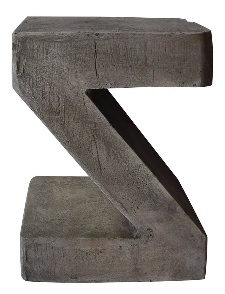 16 in. Light Gray Concrete Accent Table N12344