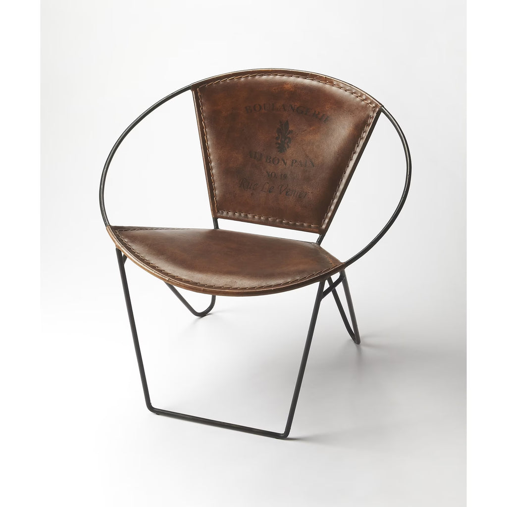 Brown Leather Accent Chair K85098