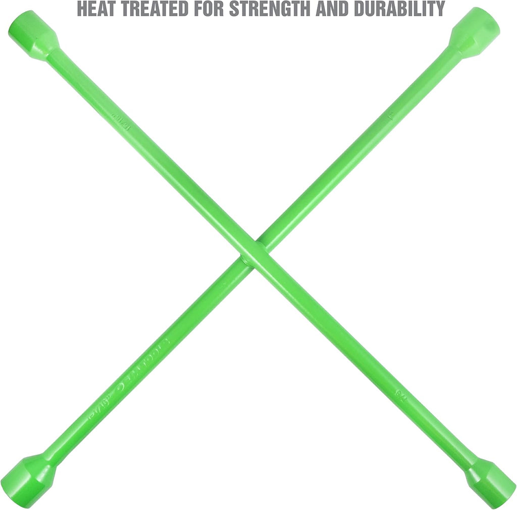 25" 4-Way Lug Nut Wrench, Green, Pack of 2 Z8597