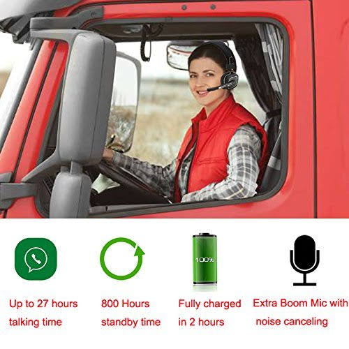 Trucker Bluetooth Headset with Noise Canceling Microphone F1700