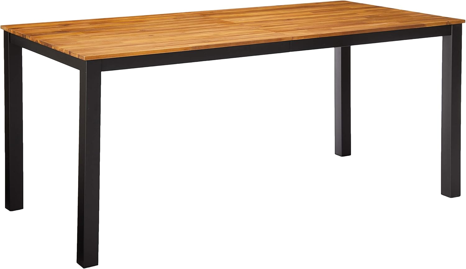 Teak Finish Black Acacia Wood Dining Table V869
