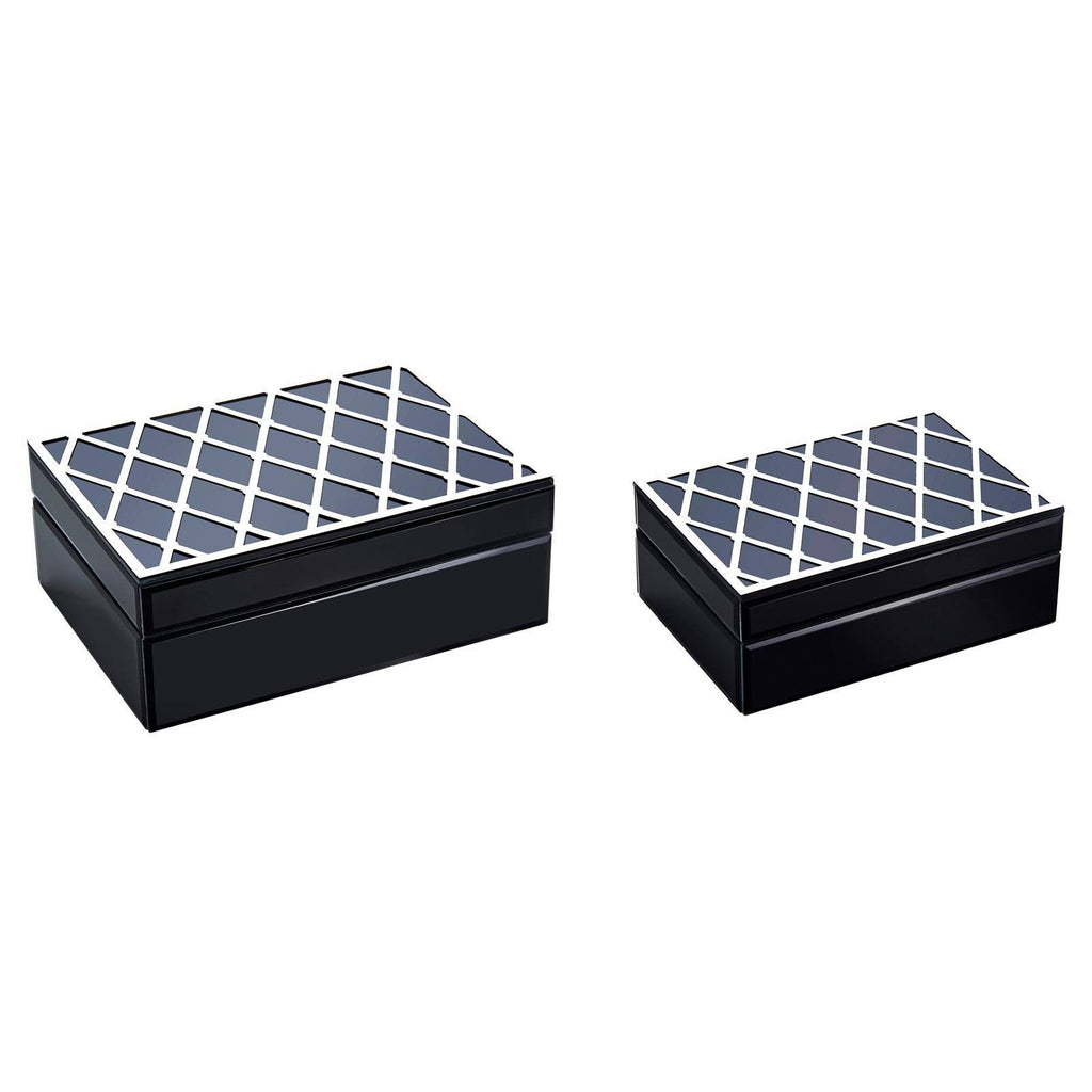 Black & Silver Set of 2 Boxes M873223