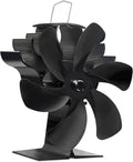 6 Blades Heat Powered Stove Fan with Magnetic Thermometer Pack of 2 C60278