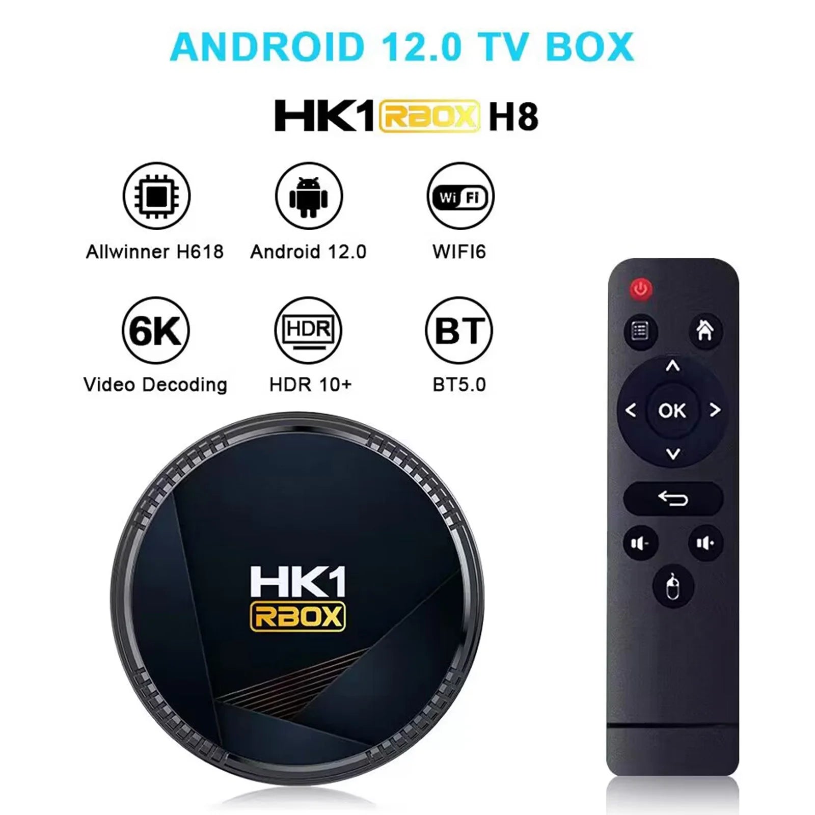 4K Smart TV Box with WiFi6 BT5.0 Y8272