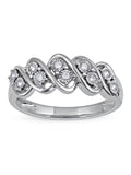 10K White Gold Diamond S-Link Band G5638