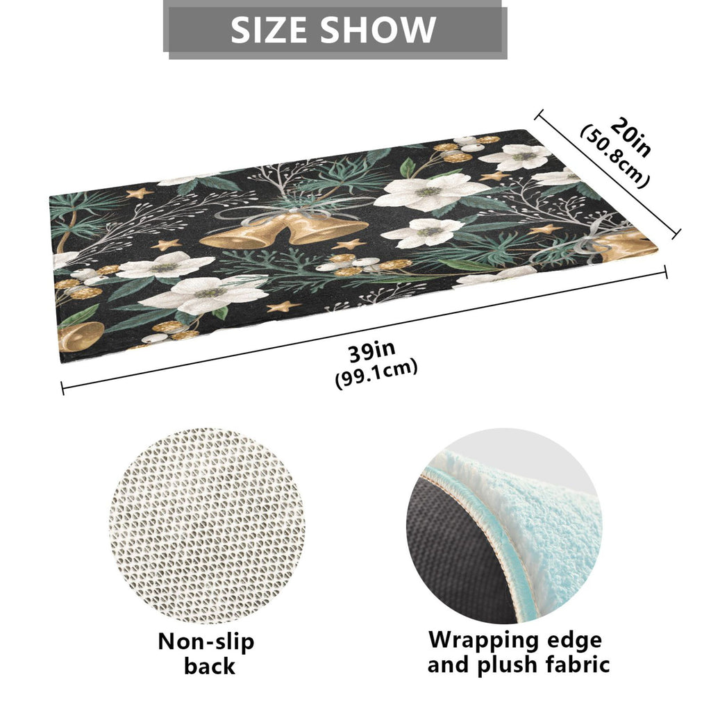 Non Slip Plush Shaggy Absorbent Bath Rug 39"x20" Z303983