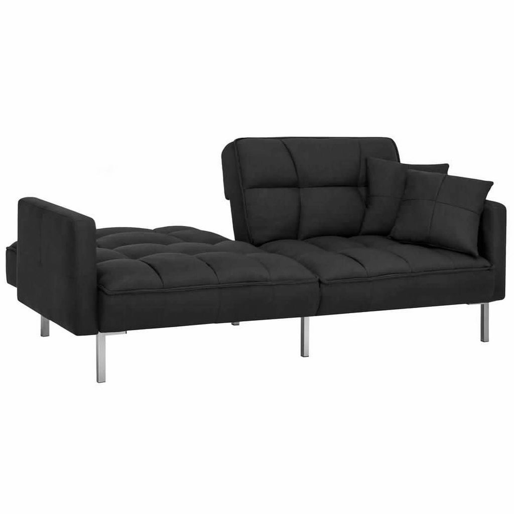 Fabric Convertible Sofa Gray U185308