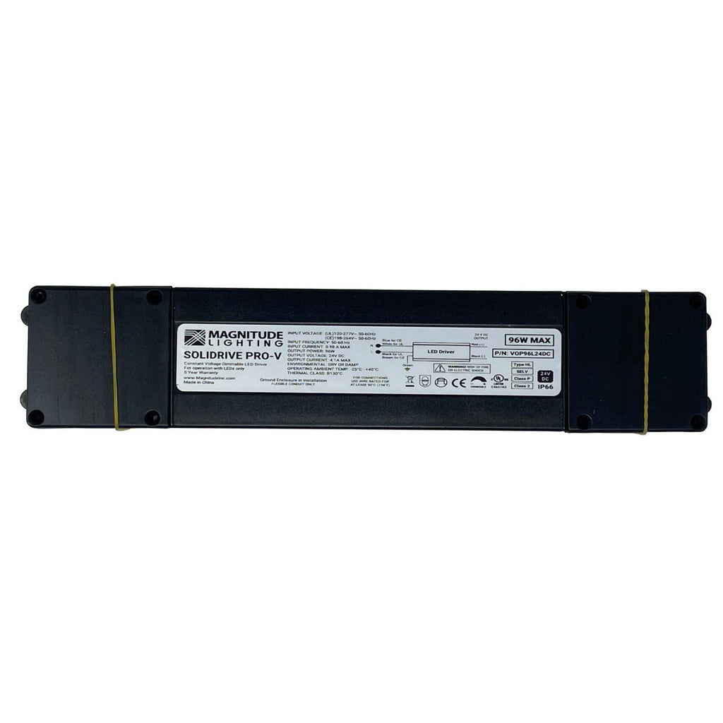 LED Dimmable Driver 24VDC 96W Class 2 CV Phase Cut UL Listed 120-277VAC IP66 Junction Box D479