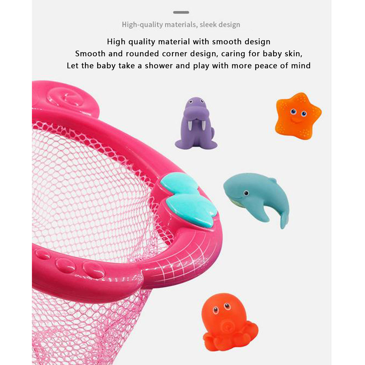 Color Changing Floating Baby Bath Toys with Mermaid Net N63615