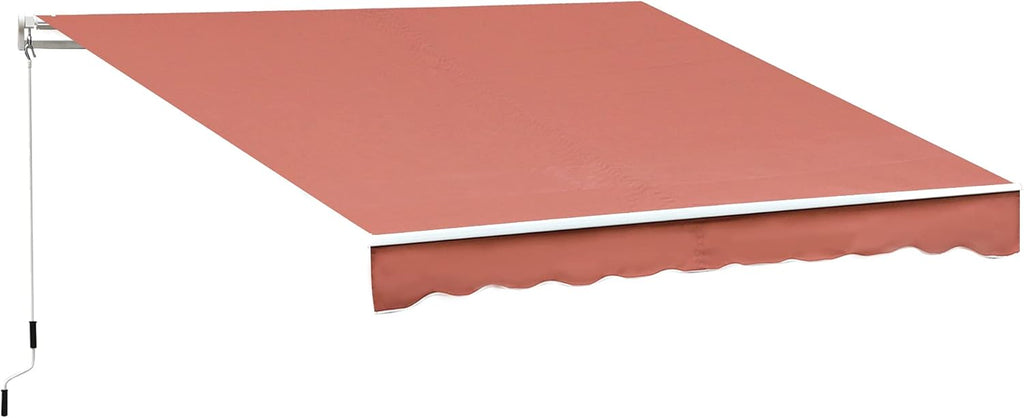 Coffee Brown Manual Retractable Patio Awning Z332