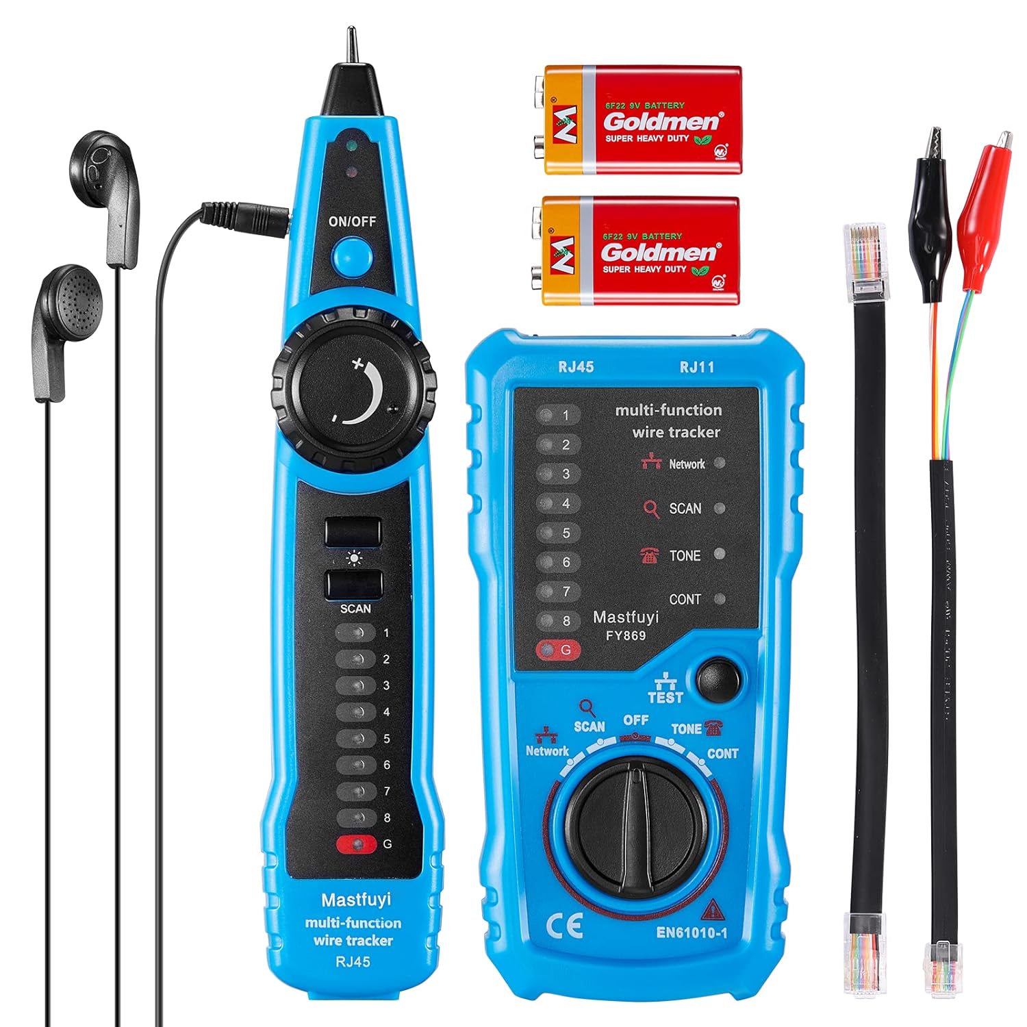 RJ11 RJ45 Network Cable Tester with Probe and Carrying Bag G32370