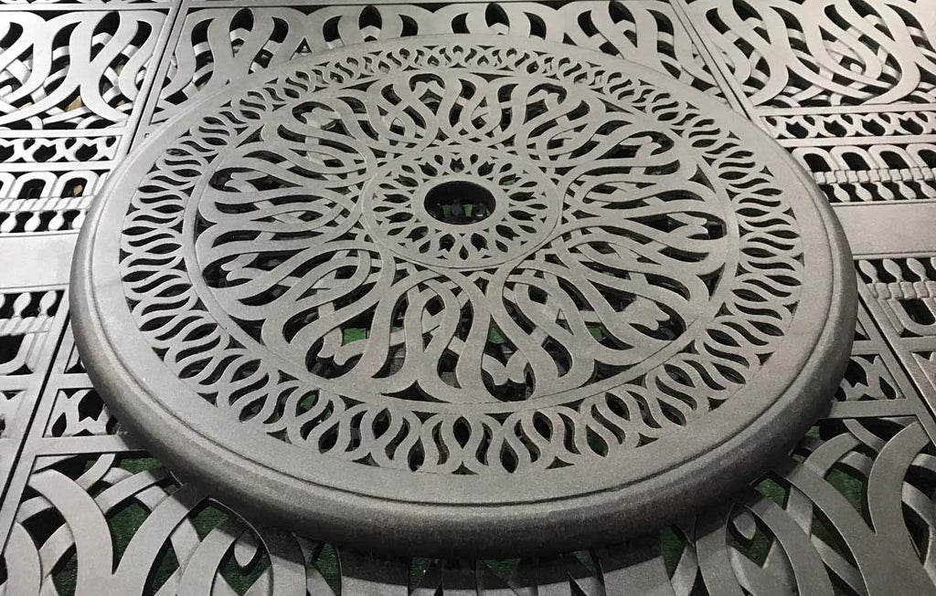 Bronze Cast Aluminum Lazy Susan Turntable Rotating Tray K989374