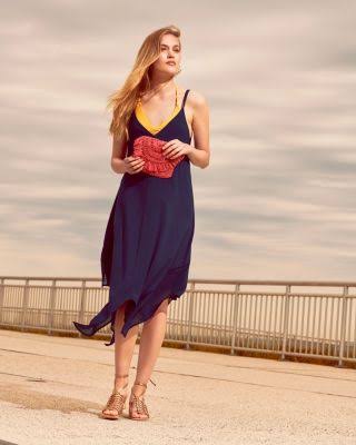 Blue Scarf Dress Swim Cover-Up A270