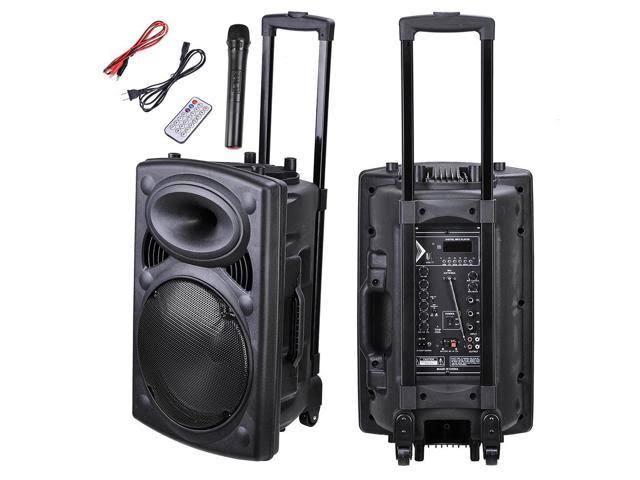 Portable Active PA Speaker with Bluetooth and Wireless Microphone H69432