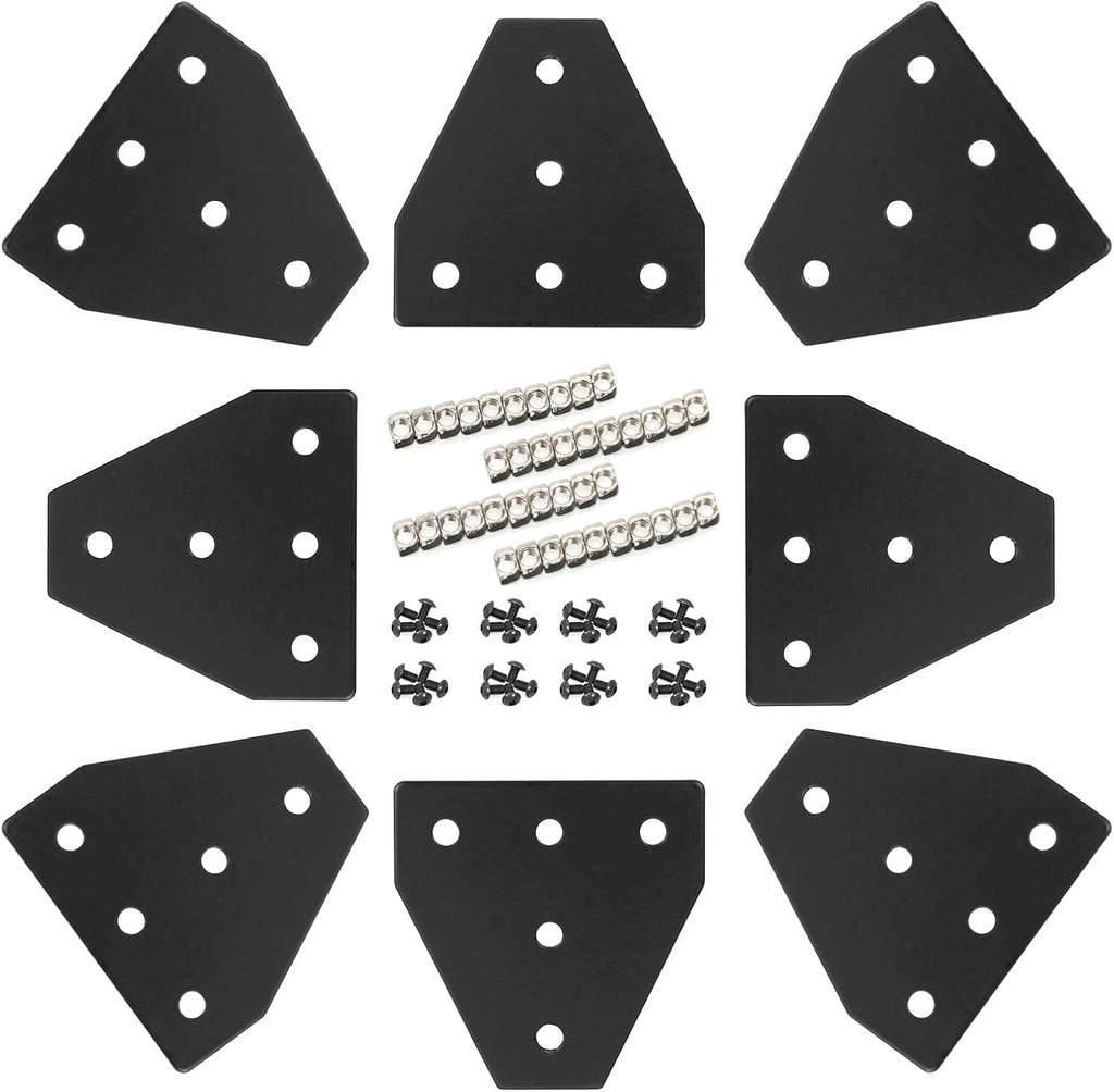 4040 Aluminum Extrusion Connector Bracket Set with Joint Plates, T-Slot Nuts, Hex Socket Cap Screw A330175