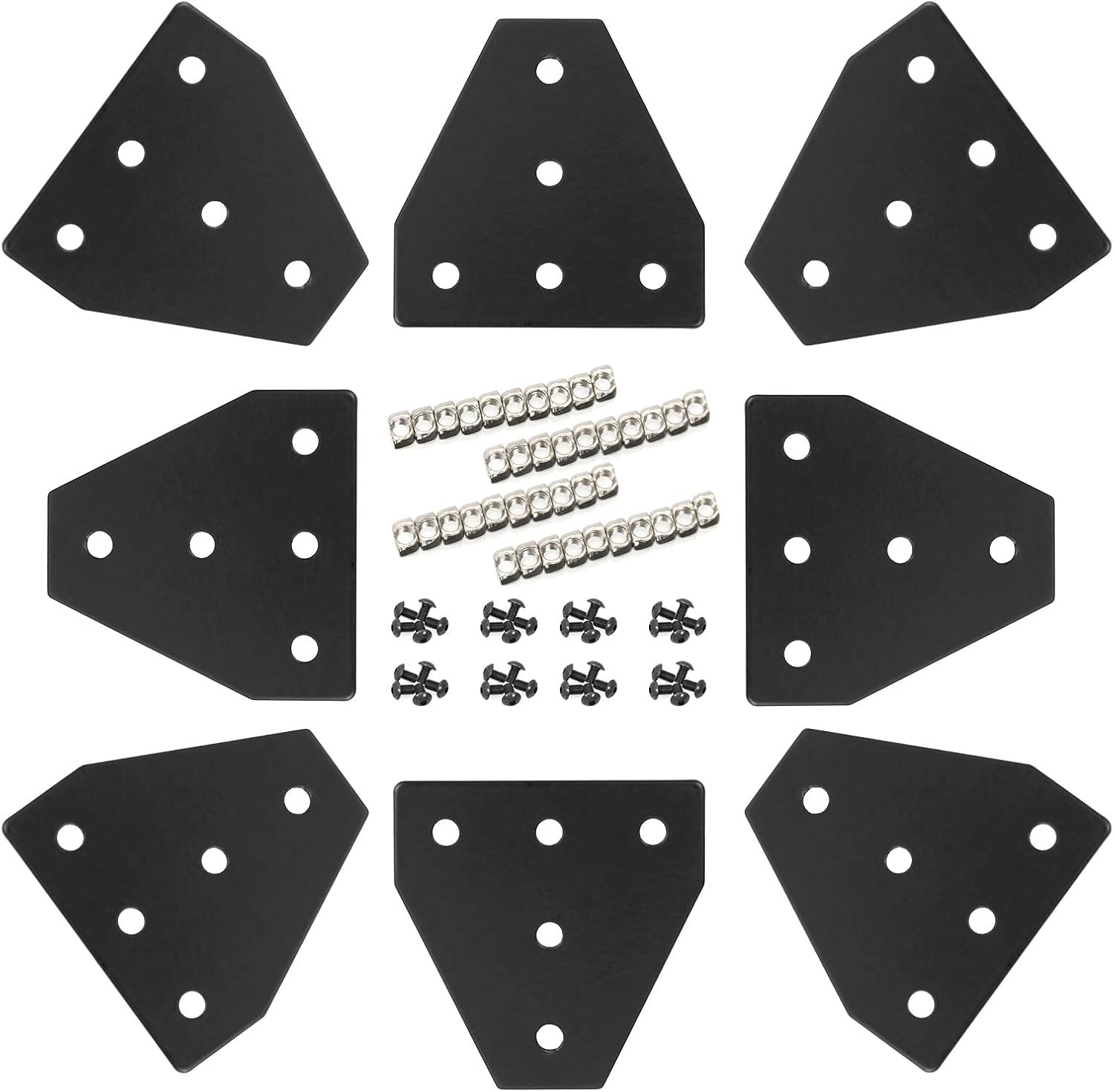 4040 Aluminum Extrusion Connector Bracket Set with Joint Plates, T-Slot Nuts, Hex Socket Cap Screw A330175