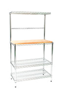 Chrome Bakers Rack with Butcher Block B22484
