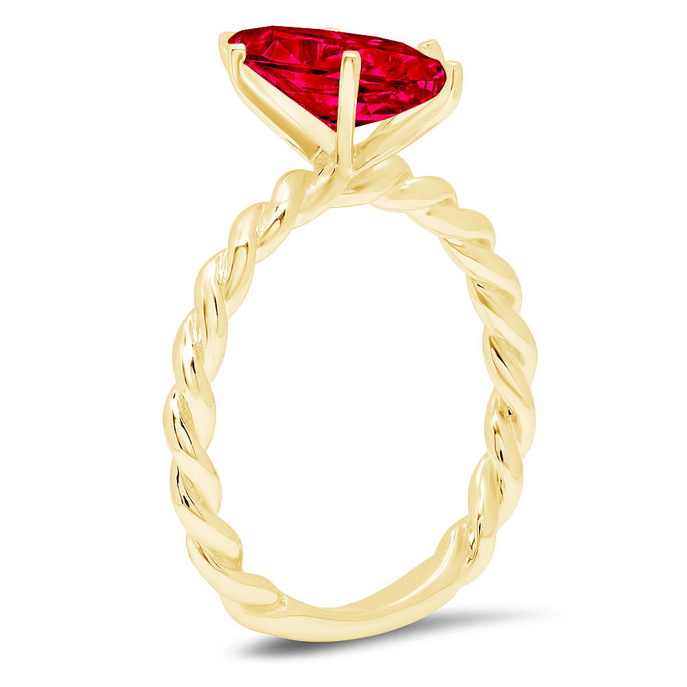 14k Yellow Gold Solitaire Ring U849