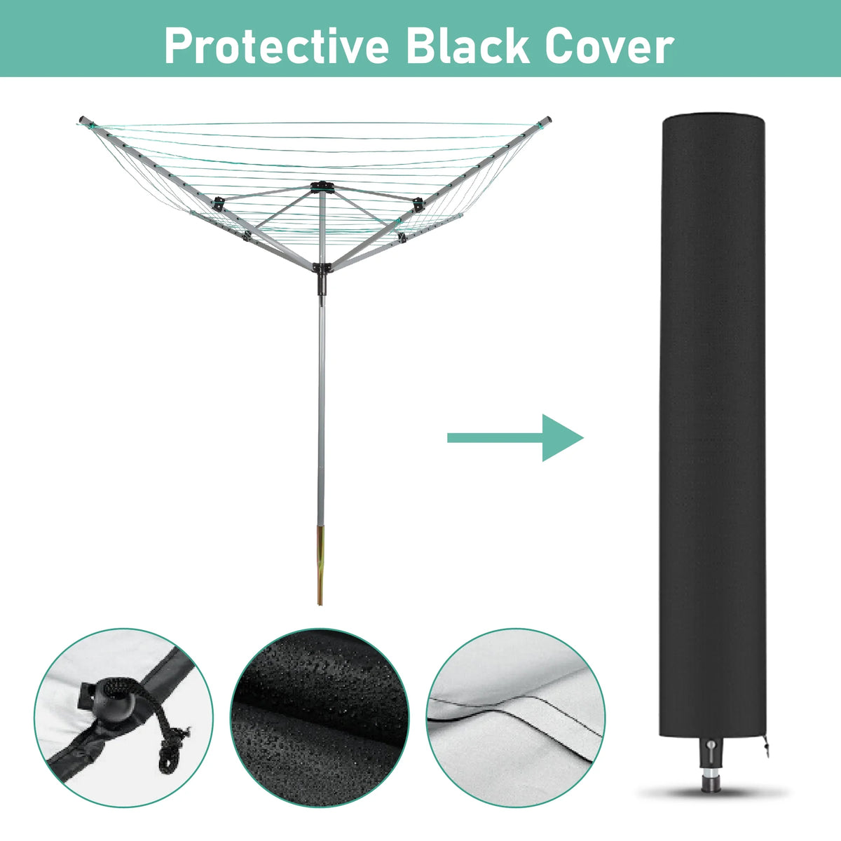 Green Retractable Umbrella Drying Rack C331