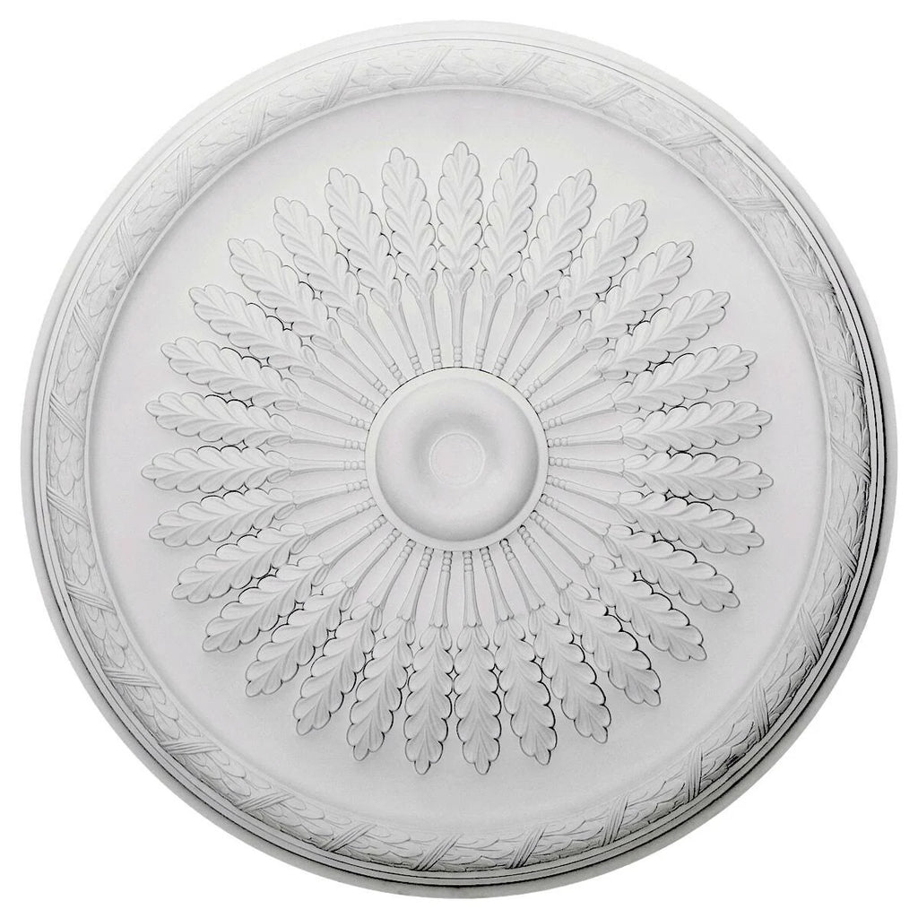 36x22OD x 1 1/2x22P Juniper Ceiling Medallion, Hand-Painted Polished Copper F421842