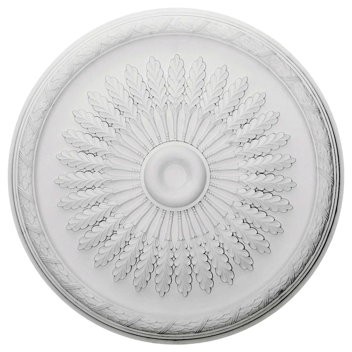 36x22OD x 1 1/2x22P Juniper Ceiling Medallion, Hand-Painted Polished Copper F421842