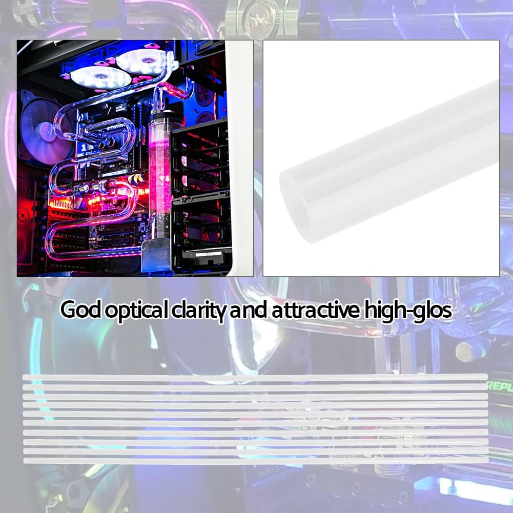 Transparent 10pcs PETG Water Cooling Tube C736