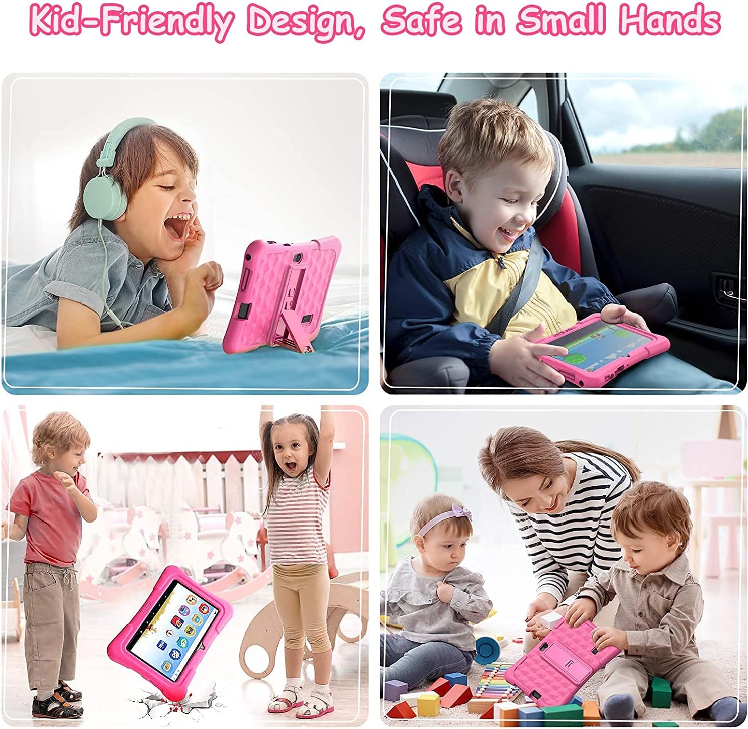 7 inch IPS HD Display Kids Tablet with Kid-Proof Case, 16GB, Pink, Pack of 2 N779668