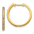 14kt Yellow Gold Diamond Hinged Hoop Earrings X863680