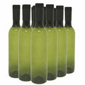 Green 750ml Plastic Wine Bottles with Screw Caps - Pack of 12 M4924