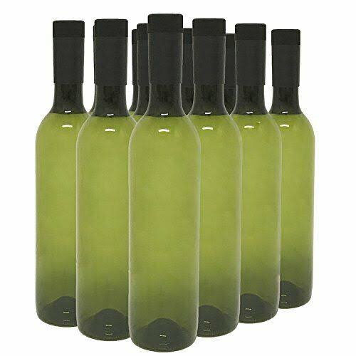 Green 750ml Plastic Wine Bottles with Screw Caps - Pack of 12 M4924