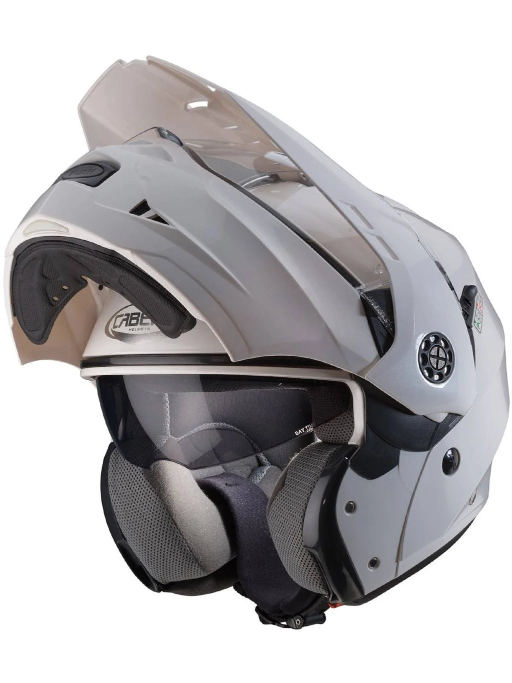 White Tourmax Motorcycle Helmet D200912
